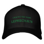 CHAUN'S THE NAME, LEPRECHAUN embroidered hats