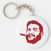 Che Guevara with Cigar Portrait Keychain