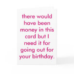 cheapskate birthday. card