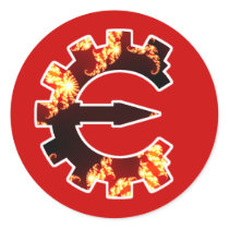 Cheat Engine Logo 2 - Fractal Round Stickers