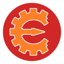 Cheat Engine Logo 2 - Orange Round Sticker