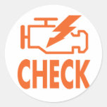 Check Engine Sticker