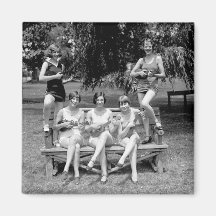 Check Out Those Ukuleles! - 1920s Refrigerator Magnet