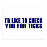Check You For Ticks Postcards