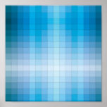 checked blue 01 poster
