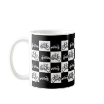CheckerBoard Bicycles Coffee Mugs