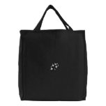Checkered Flag Letter D Embroidered Bag