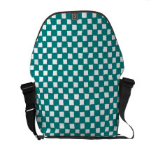 checkered pattern (teal) クーリエバッグ