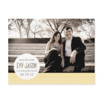 Checkers + Dots- Custom Save the Date - Canary