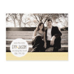 Checkers + Dots- Custom Save the Date - Canary postcards