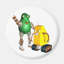 CheddarCheeseBot AvocadoBot Fridge Magnet