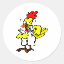 Cheech Chicken Round Stickers