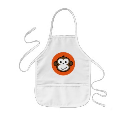 Cheeky Monkey Apron by funkyartlittlepeople