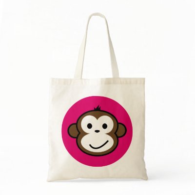 Cheeky Monkey Canvas Bags by funkyartlittlepeople