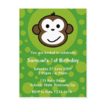 Cheeky Monkey Invitation [lime] postcards