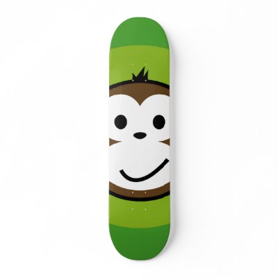 Cheeky Monkey Skate Board by funkyartlittlepeople