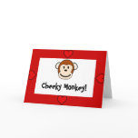 Cheeky Monkey Valentine's Card