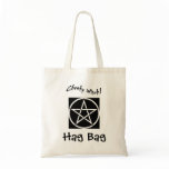 Cheeky Witch Hag Bag - Black & White Pentagram
