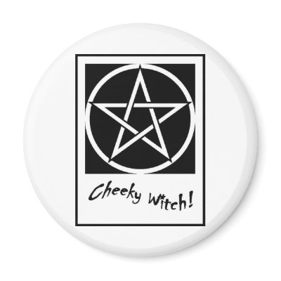 Cheeky Witch Pentagram Collection (Black & White) Refrigerator Magnets by CheekyWitch