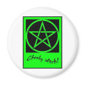 Cheeky Witch Pentagram Collection (Green) magnets