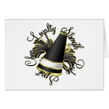 Cheer Black and Gold Qualities Cards