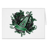 Cheer Black and Green Qualities Card