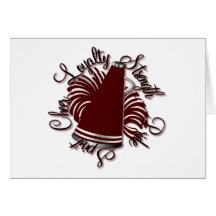 Cheer Maroon and White Qualities Cards