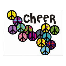Cheer Peace Signs Filled Post Cards