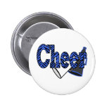 Cheer Zebra Style Button