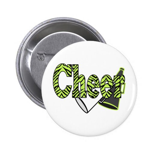 Cheer Zebra Style Buttons