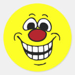 Cheerful Face: Congratulations on getting fired Round Sticker