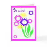 Cheerful Flowers Valentine Greeting Card