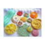 cheerful owl button postcard