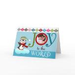Cheerful Penguin Christmas Photo Greeting Card