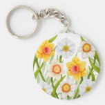 Cheerful Spring Daffodils Keychain