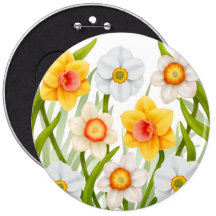 Cheerful Spring Daffodils Large Pin