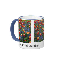 Cheerful Spring Tulips -- Grandma (Customisable) Coffee Mugs