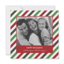 Cheerful Stripe Christmas Card/Holiday Photo Cards