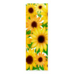 Cheerful Sunflowers Bookmark Business Card Template