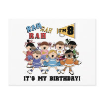 Cheerleader 8th Birthday Tshirts and Gifts Post Card