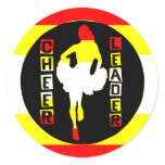 Cheerleader Abstract Round Stickers