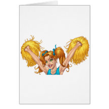 Cheerleader Cheerleading Customisable Stuff Greeting Card