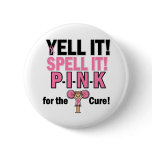 Cheerleader For Breast Cancer Awareness Pinback Button