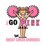 Cheerleader for Breast Cancer Awareness t-shirts