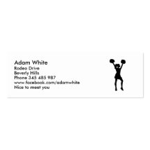 Cheerleader girl business card