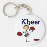 Cheerleader I Cheer Stick Figure Keychains