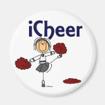 Cheerleader I Cheer Stick Figure Magnets