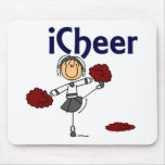 Cheerleader I Cheer Stick Figure Mouse Mat