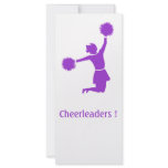 Cheerleader In Silhouette With Poms Rack Card rack cards