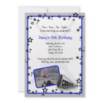 Cheerleader Photo Invitation